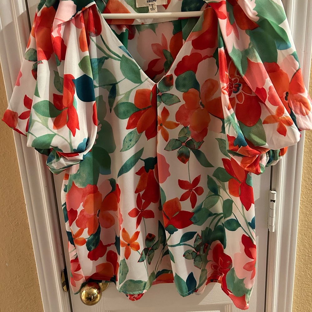 Colorful Floral Women's Top